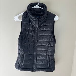 Gap Women's Down Puffer Vest Black Lightweight Nylon Size XS
